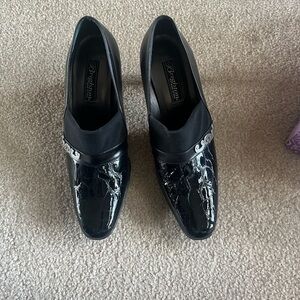 Brighton Black Heels with Silver Accent